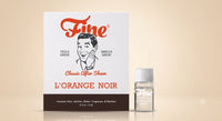Fine L'Orange Noir sample card and vial